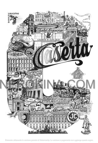 C di Caserta - Stampa grafica in edizione limitata