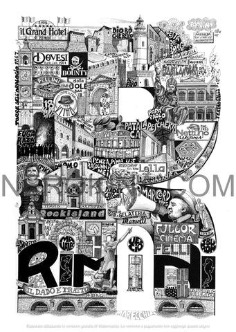 R di Rimini- Stampa grafica in edizione limitata