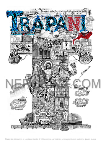 T di Trapani - Stampa grafica in edizione limitata