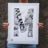 M di Milano - Stampa grafica in edizione limitata-Nerokina