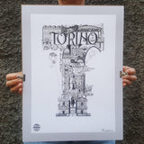T di Torino - Stampa grafica in edizione limitata-Nerokina