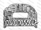 D di Domodossola - stampa grafica in edizione limitata-Nerokina