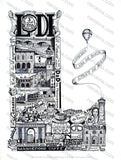 L di Lodi - Stampa grafica in edizione limitata-Nerokina