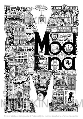M di Modena - Stampa grafica in edizione limitata